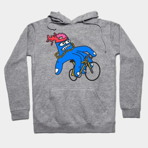 Hand Bike Dude Hoodie by jefcaine